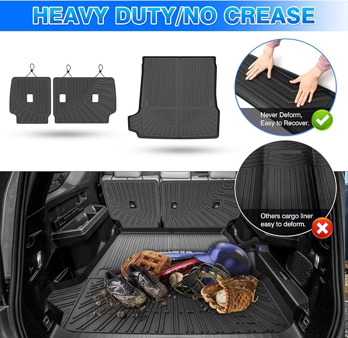4Runner Cargo Liner - Trunk Mat for Toyota 4Runner 2025 2026 (Only fit for Gas 5 Seater) (Not for Hybrid EV & i-Force MAX), All Weather Cargo Mat for 4Runner Accessories,Car Accessories