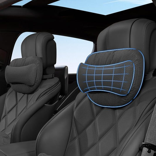 2 Pack Car Neck Support, Ergonomic Drive Seat Head Cushion Pillow | Car Pillow for Neck Support, Softness Car Headrest Pillow for Driving, Ergonomic Car Neck Support Pillow for Car Home Office