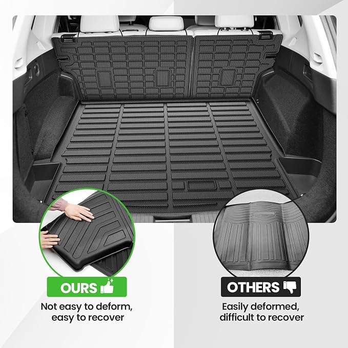 Cartist Cargo Liner for Nissan Rogue 2021-2025 2026 (No Sport Model), All Weather Cargo Mats for Rogue Accessories, Heavy Duty TPE Trunk Mat, Car Accessories