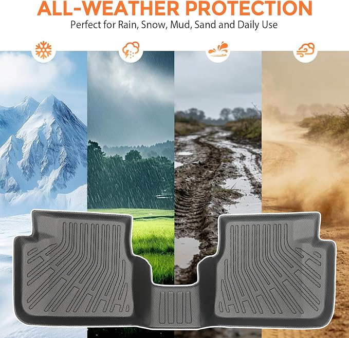Floor Mats for Subaru Forester 2009-2013 (Not for Hybrid) | Heavy Duty TPE All Weather Protection, Waterproof Non-Slip Black Car Liners (Two-Row Floor Mats & Cargo Liner)