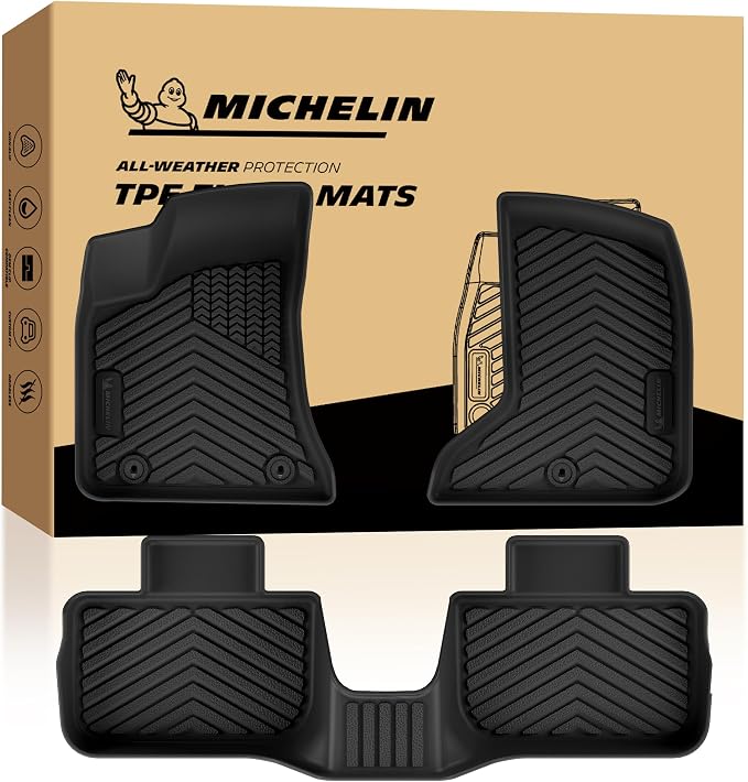 Michelin Vehicle Mats, All-Weather TPE Custom Fit Liner for 2011-2023 Dodge Charger AWD/Chrysler 300 AWD, Premier