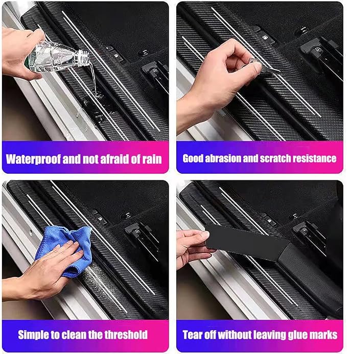 Door sill Protector, Door sill Scratch Protection (for All car Models) Door sill Protector（4PC）