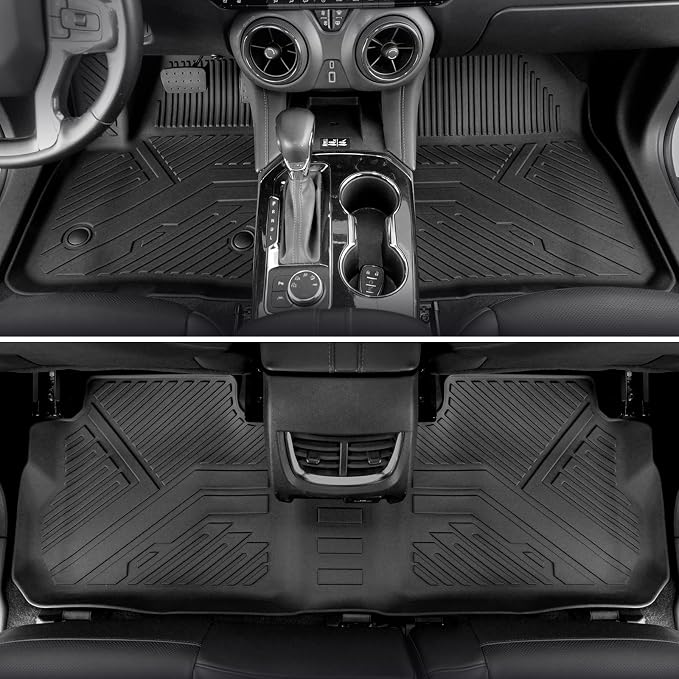 Floor Mats for Chevy Blazer Gas 2019-2026, All Weather Floor Mats Trunk Cargo Liner with Backrest Protectors and Door Sill Guards Accessories, Full Coverage Set (Not fit EV Models)