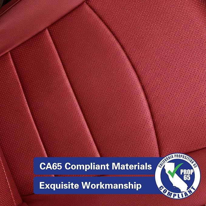 EKR Car Seat Covers Custom Fit for Toyota 4Runner(7 Seats) Full Set | for Toyota 4 Runner 2025-2026 Seat Covers for SUV,Full Wrap,Airbag Compatible,Waterproof Pet-resistant,Faux Leather(Burgundy)