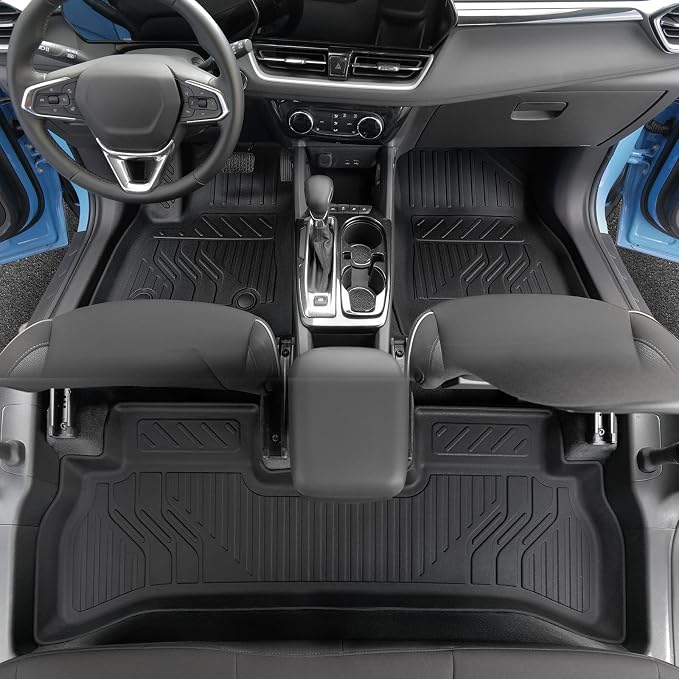 Floor Mats for Chevy Trailblazer FWD 2021-2026, All Weather Floor Mats Trunk Cargo Liner with Backrest Protectors and Door Sill Guards Accessories, Full Coverage Set