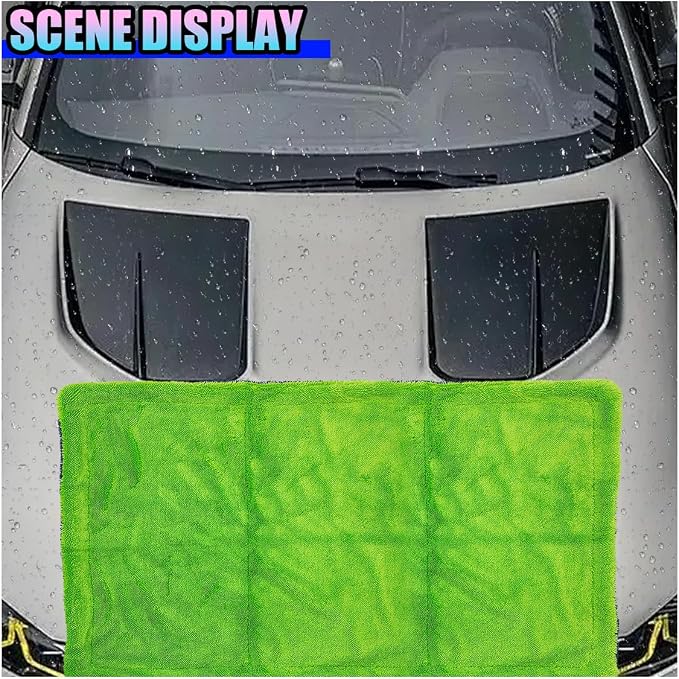 36"×24" Car Drying Towel, 1400 GSM Extra Large Microfiber Cleaning Towel with Twisted-Loop Technique, Ultra Absorbent & Scratch-Free Drying Cloth for SUV Truck RV, Machine Washable(60x90cm)