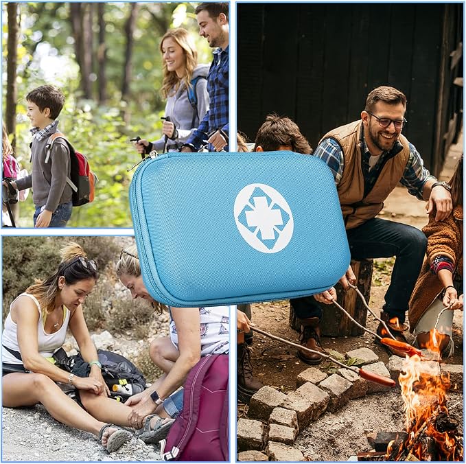 Car-Home Survival First-Aid Kit Emergency-Kit - Blue 277Piece Equipment Travel Supplies First Aid Set Home Essentials Camping Hiking YIDERBO | Camping Equipment for Camping Hiking Home Travel