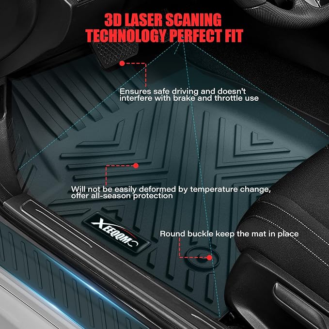 Floor Mats & Trunk Mat for 2024 2025 2026 Lincoln Nautilus All Weather TPE Protection Floor Liners Full Set with Cargo Liner for 2024 2025 2026 Lincoln Nautilus Accessories(Not for Hybrid)