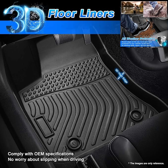 Floor Mats for Subaru WRX/WRX STi 2015 2016 2017 2018 2019 2020 2021, All Weather Floor Liner for WRX Accessories, Heavy Duty Waterproof