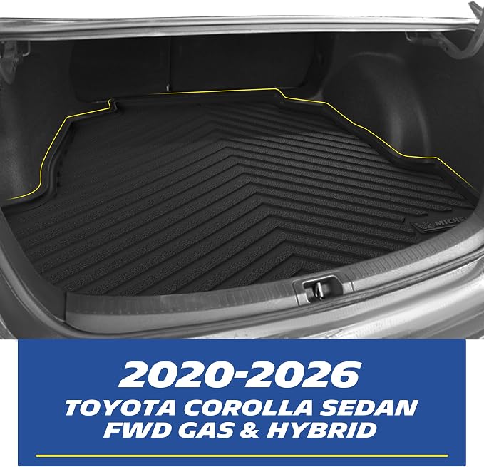 Michelin Vehicle Mats, All-Weather TPE Custom Fit Liner for 2020-2026 Toyota Corolla Sedan (4 Piece), Not for Cross & Hatchback & AWD, Premier