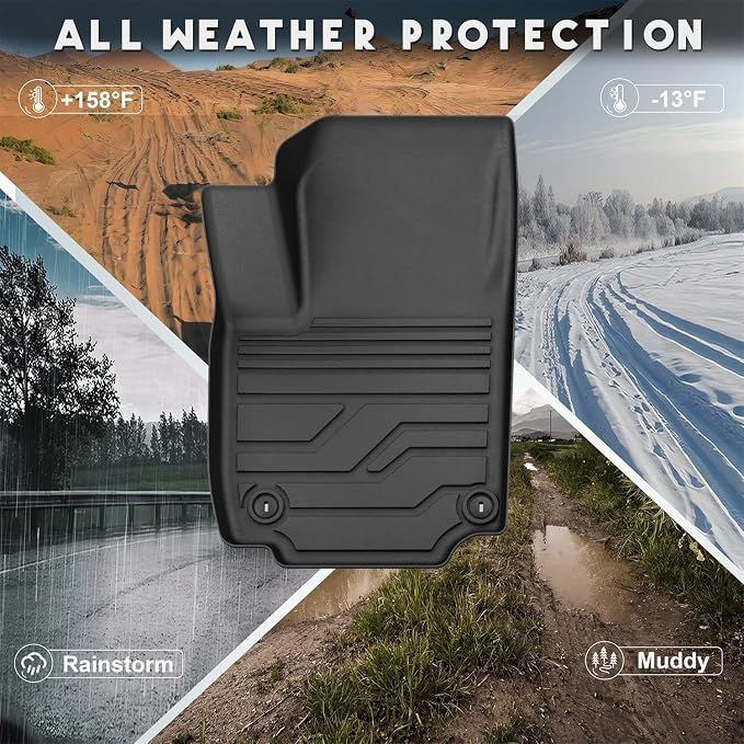 KARPAL Floor Mats for 2025 2026 2027 Chevy Equinox (Only Gas) & GMC Terrain, All-Weather TPE Custom Fit Floor Liners Chevrolet Car Accessories