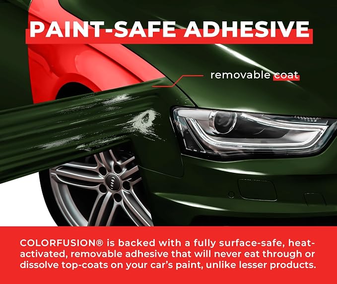 ColorFusion PPF by VViViD, Gloss Dark Olive Green Dry Apply PPF Vinyl Car Wrap Roll 1ft x 5ft