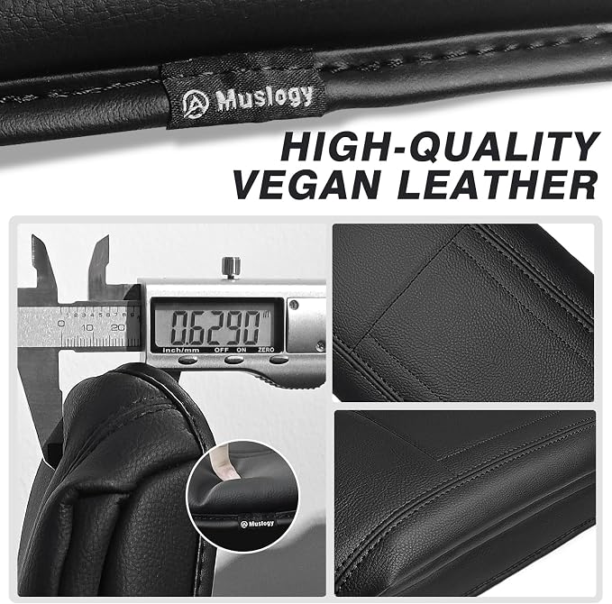 Muslogy Center Console Armrest Cover Fit for Toyota RAV4 2013-2018 Accessories, Comfort Armrest Pad Console Lid Cushion Vegan Leather 1-Inch Extra Thick