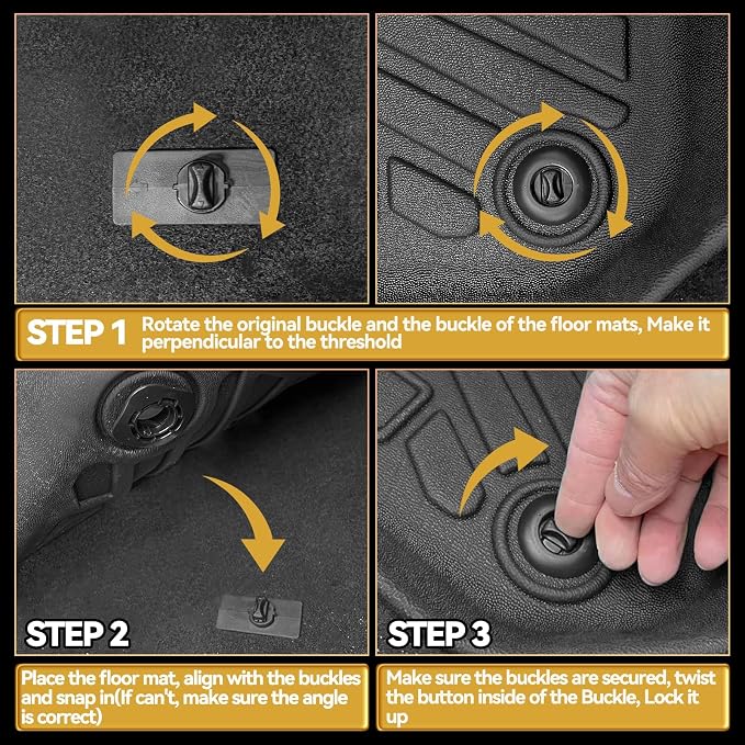 Naibeve Floor Mats for 2018-2023 Toyota Tacoma Double Cab | All Weather Custom Fit Floor Mats, Door Sill Guards Interior Protector accessories
