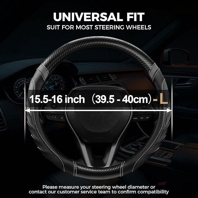 West Llama Car Steering Wheel Cover for Truck, Sporty Anti-Slip, 15.5-16 Inch