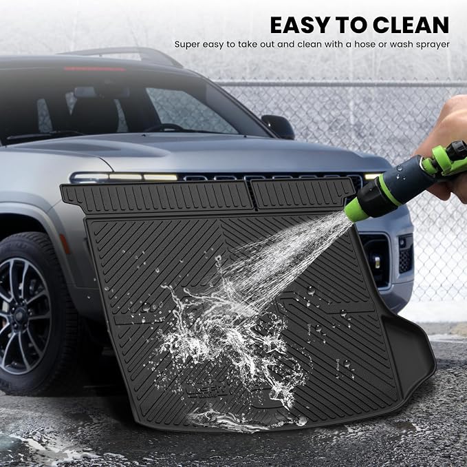 LASFIT Cargo Mat for Jeep Grand Cherokee WL 2022-2025 2026 5-Seat (Include 4xe, NOT for L) All Weather TPE Custom Fit Rear Backrest Mat Trunk Seatback Mat, Black
