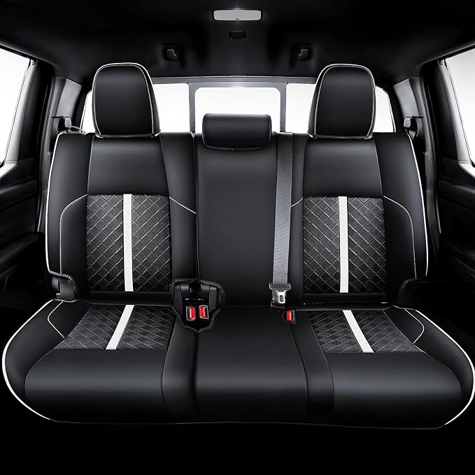 Leather Seat Covers Custom Fit for Tacoma Gen 4th (2024-2026) Double Cab | Custom Fit for SR, SR5, TRD PreRunner, TRD Sport, TRD Off-Road, Limited, Trailhunter - Fully Covered - Fit Like a Glove