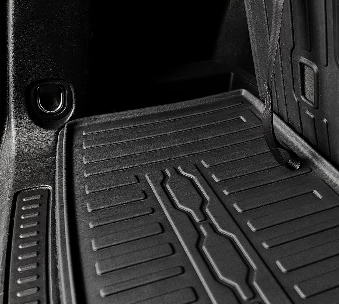 Floor Mats Cargo Mat Set for 2017-2023 GMC Acadia 6 Seats Captain Chairs Accessories, All-Weather TPE Trunk Mat Cargo Liner Backrest Mats SL/SLE/SLT/AT4/DENALI(Floor Mats+2-in-1 Cargo Mat)