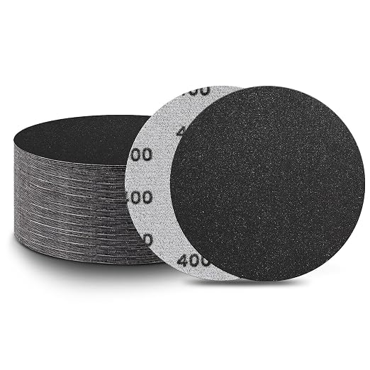 100 PCS 400 Grit 3 Inch Wet Dry Hook and Loop Sanding Discs, Silicon Carbide Round Sandpaper for Drill Polishing Kit, Sanding Sheets Assortment for Wood Metal or Auto