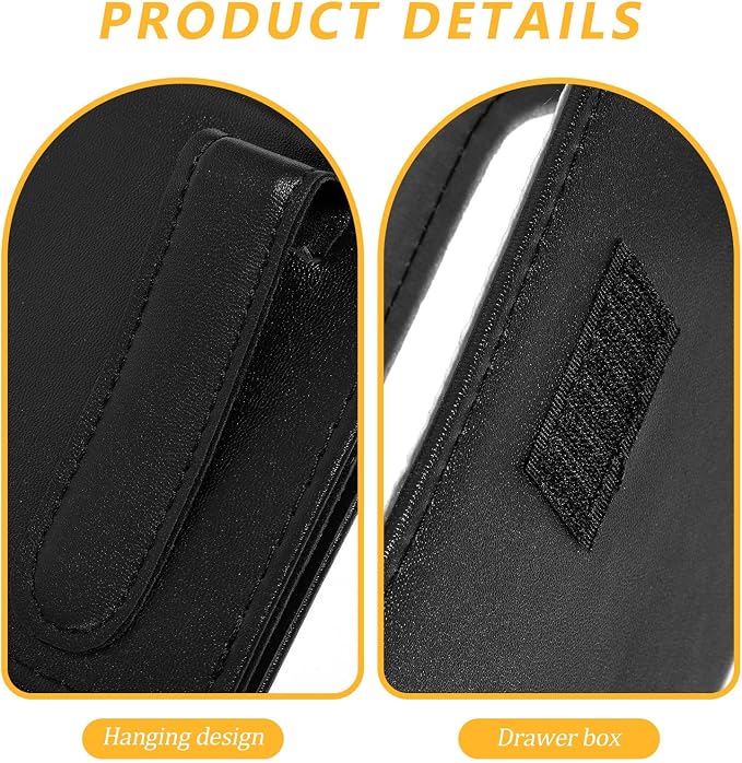 Healifty Car Tissue Holder for Vehicle Interior Sun Visor Tissue Dispenser with Artificial Leather Material Space-Saving Design Convenient Access for Driving