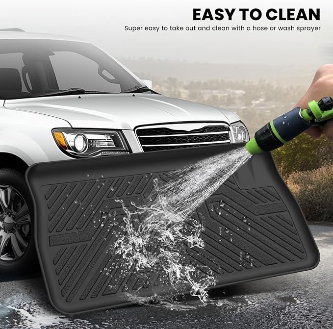 LASFIT Cargo Mat for Dodge Grand Caravan 2008-2020/Chrysler Town & Country | for Chrysler Town & Country 2008-2016 Trunk & Backrest Mat, All Weather TPE, Custom Fit, Full Edge Coverage, Easy to Clean