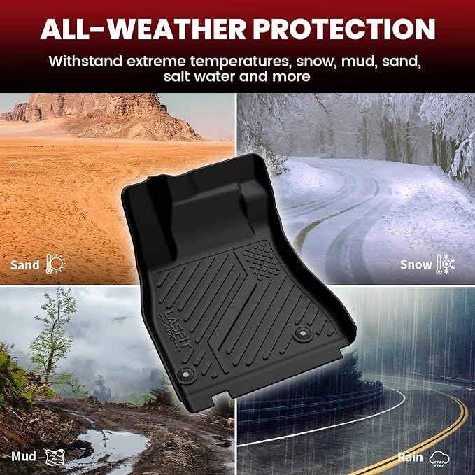 LASFIT Floor Mats & Cargo Mat for Nissan Sentra 2026, All Weather TPE Custom Fit Floor Liners with Full Set Car & Trunk Mats Accessories, Black