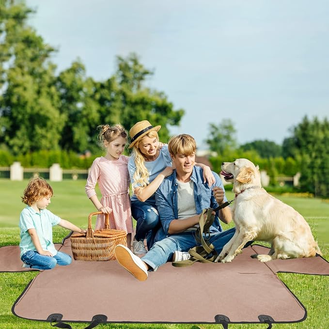 Mancro Back Seat Pet Cover for Dogs, Waterproof Dog Hammock for Car, Khaki | 600D Heavy Duty, Scratch-Resistant Back Seat Pet Cover for Dogs with PVE Nonslip Underside, Fits for Sedan, Trucks and SUVs