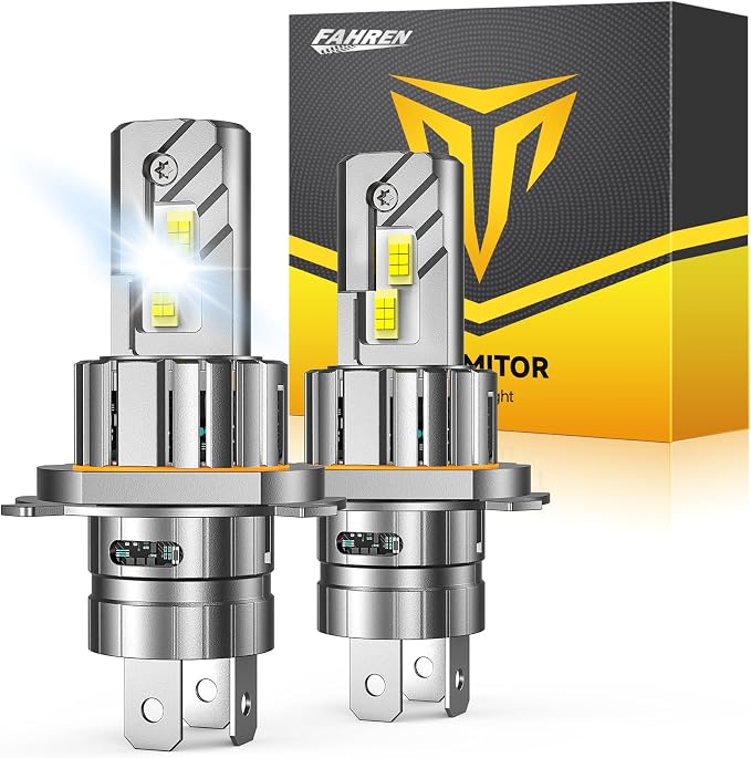 FORENNER H4/9003/HB2 AccessoriesTail Light Covers, 𝟖𝟎,𝟎𝟎𝟎𝐋𝐌 𝟏𝟖𝟎𝟎% Brightest Bulb 𝟑𝟔𝟎° 𝐀𝐝𝐣𝐮𝐬𝐭𝐚𝐛𝐥𝐞 Quick Install, 1:1 Mini Size No Adapter H4 Light Kits, Pack of 2