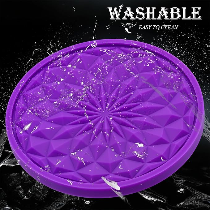 4 Pack Silicone Car Cup Holder Coaster – 2.75 Inch Non-Slip Drink Mat, Universal Fit for Most Vehicles – Cute & Functional Auto Accessories (Purple)
