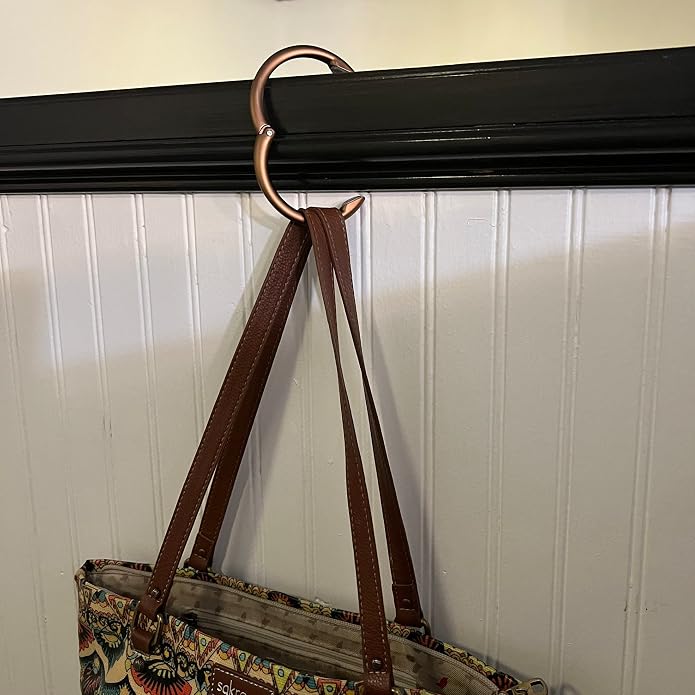 Clipa Bag Hanger Collection, The Ring that Opens into a Hook, Auto Closes | Holds 15 kg, Needs only 10mm to Hang a Hand Bag, Easy to Use with One Hand, The Instant Bag Hanger, 3 yr Warranty