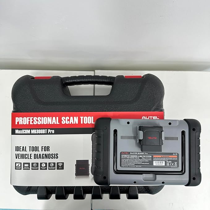 2026 Autel Scanner MaxiCOM MK808BT PRO, V2.0 Bidirectional Diagnostic Scan Tool as MK900BT, 33ft BT of MK900 MX900 MK808S MX808S, 3000+ Active Test, 28+ Reset, Injector Coding, All Systems, FCA, OS 11
