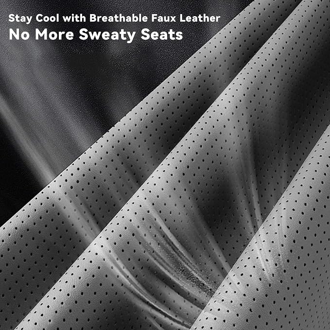 coverdream F150 Seat Covers for 2015-2020 Ford F150 SuperCab XL/XLT/Lariat & 2017-2022 F250/F350 SuperCab XL/XLT/Lariat,2-Door,Fully Covered,Waterproof Leather Seat Protector(Full Set,Wine Red)