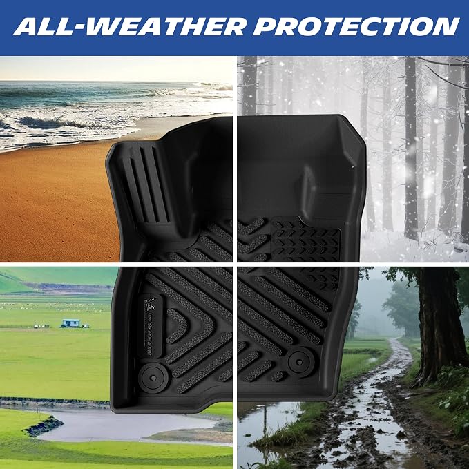 Michelin Vehicle Mats, All-Weather TPE Custom Fit Liner for 2015-2024 Ford Edge (3 Piece), Premier