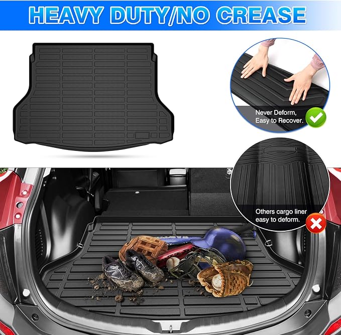 RAV4 Cargo mat - Trunk Mat for Toyota RAV4 2013-2018, All Weather Trunk Mat for RAV4 Accessories, Heavy Duty Rubber Mats, Car Accessories