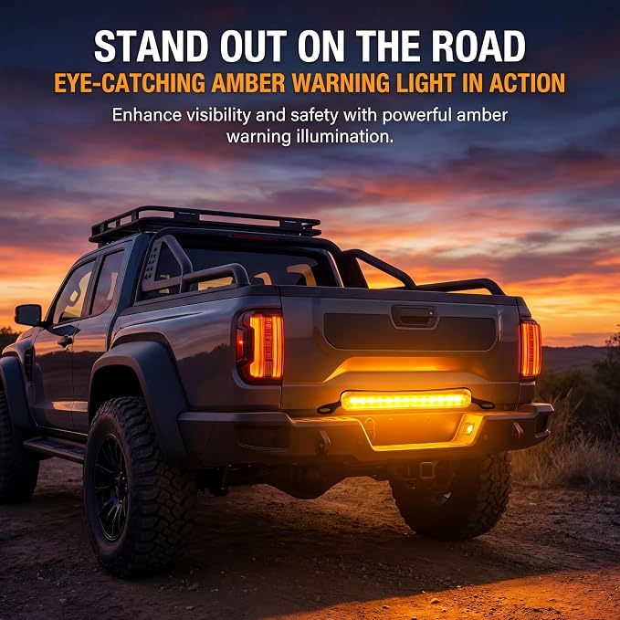 ANKIA Universal 12 LED License Plate Light for Car Trailer UTV ATV Truck RV Boat - Running Lamp, Reverse and Tail Light Assembly (Amber)