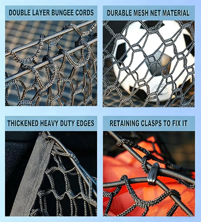 Envelope Style Trunk Cargo Net Compatible with Subaru Outback New 2026 2025 2024 2023 2022 2021 2020 2019 2018 2017-2000 Car Rear Tailgate Netting