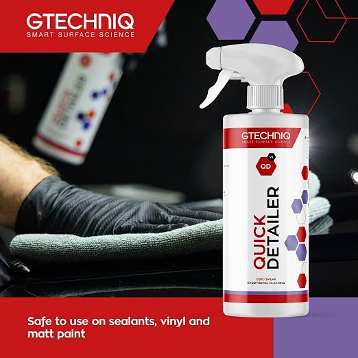 Gtechniq - Quick Detailer - Adds Gloss, Slickness, and Durability to Your Car Paintwork; Easy Spray-On Wipe Off; Trim and Glass Safe (1 Liter)