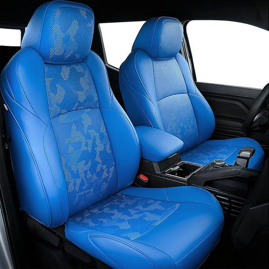 Leather Seat Covers Custom Fit for Tacoma Gen 4th (2024-2026) Double Cab | Custom Fit for SR, SR5, TRD PreRunner, TRD Sport, TRD Off-Road, Limited, Trailhunter - Fully Covered - Fit Like a Glove