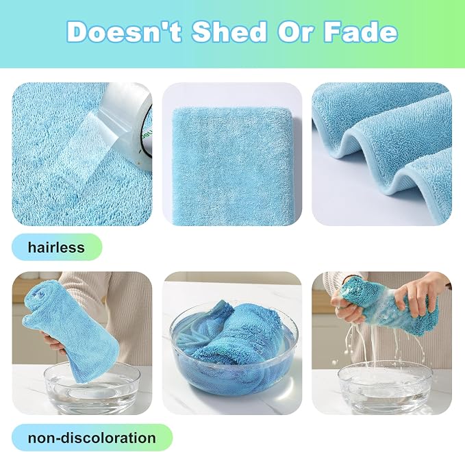 JOYMOOP Microfiber Towels for Cars, 3 Pack 35.4" x 23.6" Car Drying Towel, Blue Reusable Car Towel, Quick Drying Car Microfiber Cleaning Cloth for RVs, SUVs, Trucks