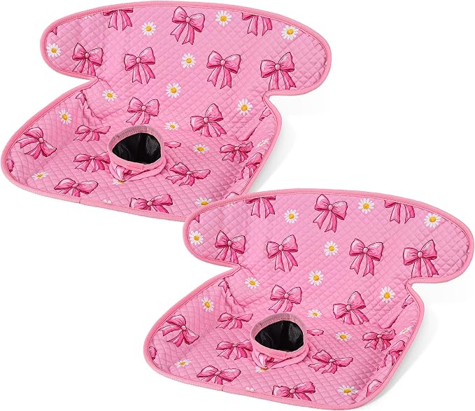 LITTOBEBE2 Pack Waterproof Soft Car Seat Protector for Potty Training, Toddler Car Seat Piddle Liner (Pink Bow, 2PC)