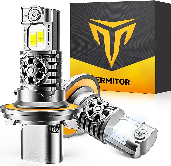 Termitor 2026 Upgraded H13/9008 Light Bulbs, 100,000LM 15X Ultra-Bright, 6500K Pure White 9008/H13 Fog Light Off-Road Conversion Kits, Easy Plug-N-Play Installation, IP68 Waterproof, Pack of 2