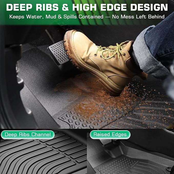 Floor Mats & Cargo Liner for Lexus RX RX350 RX450h 2016-2022 (Not for RXL) | Custom Fit All-Weather Car Liners for Lexus, High Edges Anti-Slip TPE Mats, Front & 2nd Row & Trunk Mat