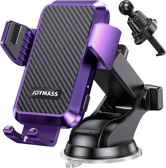 JOYMASS Wireless Car Charger, Phone Holders for Your Car, 15W Auto Clamping Phone Mount Car Accessories for iPhone 16 15 14 13 12 Mini Pro Max, Samsung Galaxy S24 Ultra S23 S22+ Note 20, etc - Purple