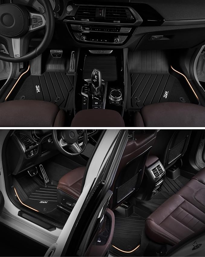 3W Floor Mats Fit Kia Sportage (Not Fit Hybrid or PHEV) 2023-2024 2025 2026 TPE All Weather Custom Fit Floor Liner for Kia Sportage 1st and 2nd Row Full Set Car Mats, Black