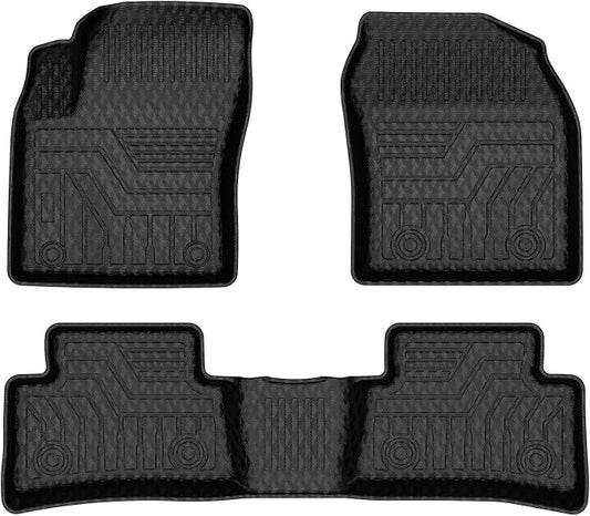 Mixsuper Floor Mats for Toyota C-HR CHR 2018-2023, Custom Fit TPE All-Weather Floor Liners, Waterproof Anti-Slip Heavy Duty Mats, 1st and 2nd Row Accessories Set Black
