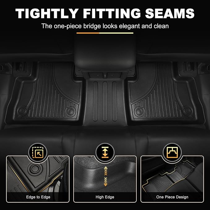 AOMSAZTO Floor Mats for Toyota RAV4 2013-2018 (Not for Hybrid) Full Set All Weather TPE Custom Fit Floor Mats for Toyota RAV4 1st & 2nd Row Car Mats Trunk Frunk Mat