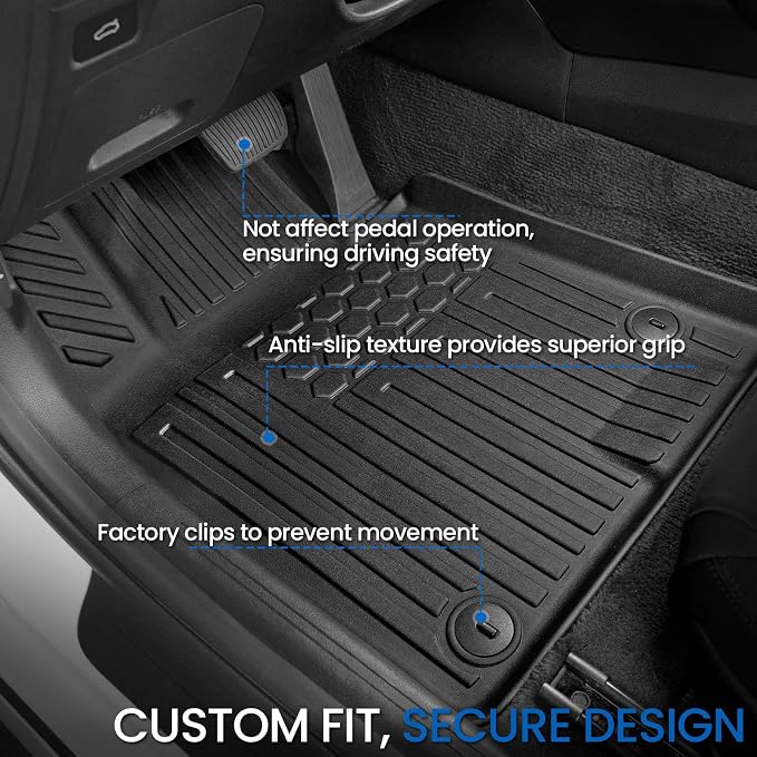Floor Mats Set for 2021-2026 Kia K5 FWD & 2020-2026 Hyundai Sonata Gas FWD, All Weather TPE Floor Liners Trunk Mat Cargo Liner Accessories for K5 FWD- GT Line/GT/LXS/LX/EX