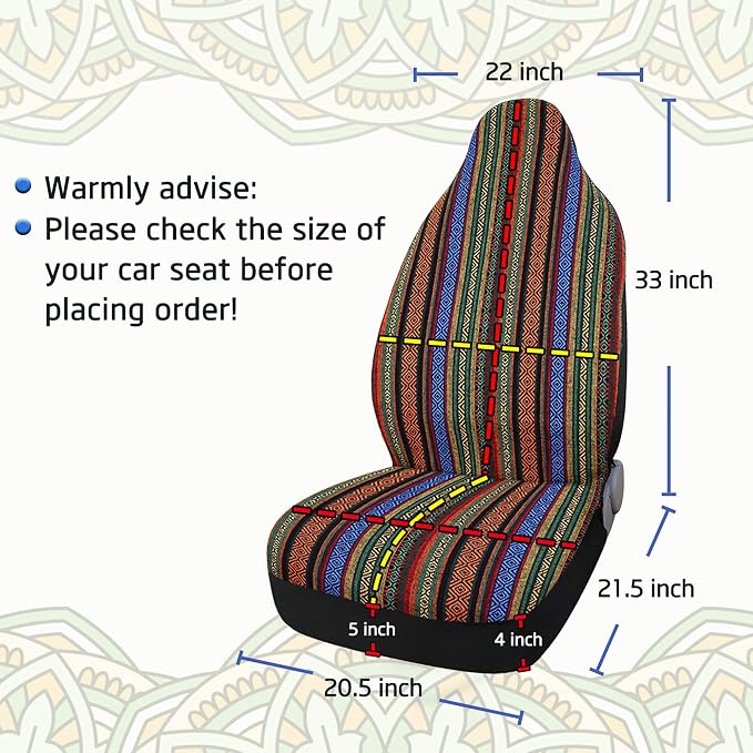 uxcell Universal Auto Car SUV Durable Soft Baja Bucket Seat Cover 1Pcs