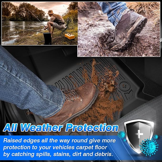 Cartist Floor Mats for Ford Expedition Max 2025 2026 (Only for 8 Seats), All Weather Cargo Liner for Expedition Max Accessories, Heavy Duty Car Mats, Car Accessories