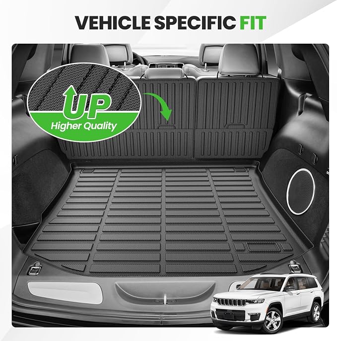 Cartist Cargo Liner for Jeep Grand Cherokee 2011-2021, All Weather Cargo Mats for Grand Cherokee Accessories, Heavy Duty TPE Trunk Mat, Car Accessories